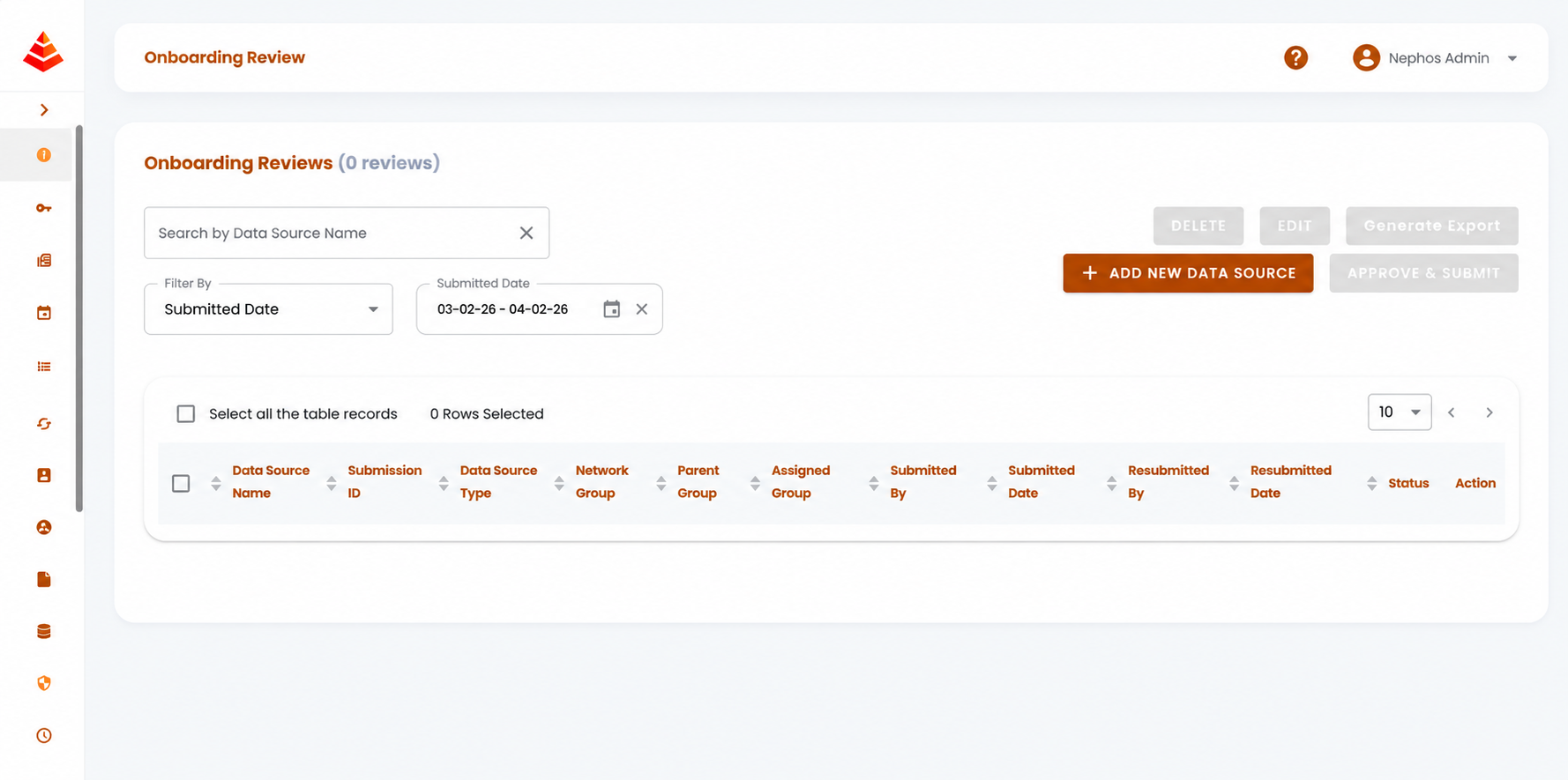 Continuum data governance platform interface